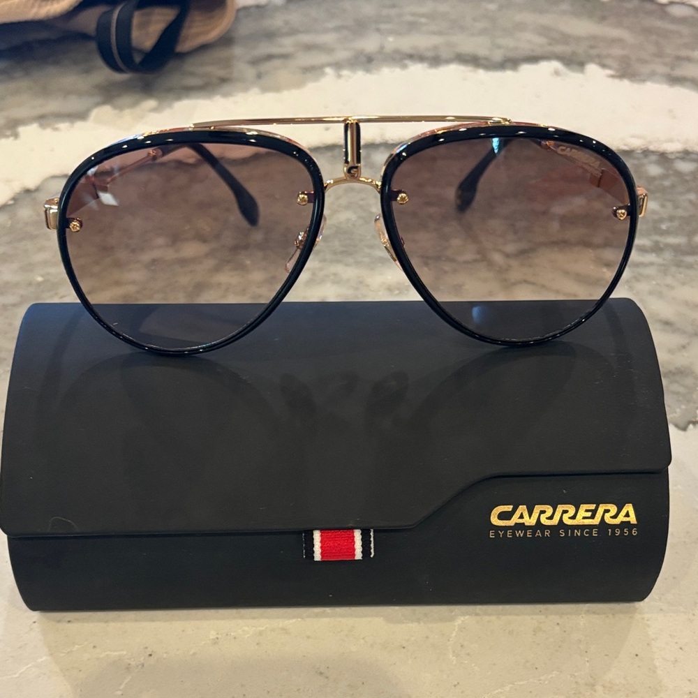 Carrera Gold and Black Aviator Sunglasses - Picture 5 of 5